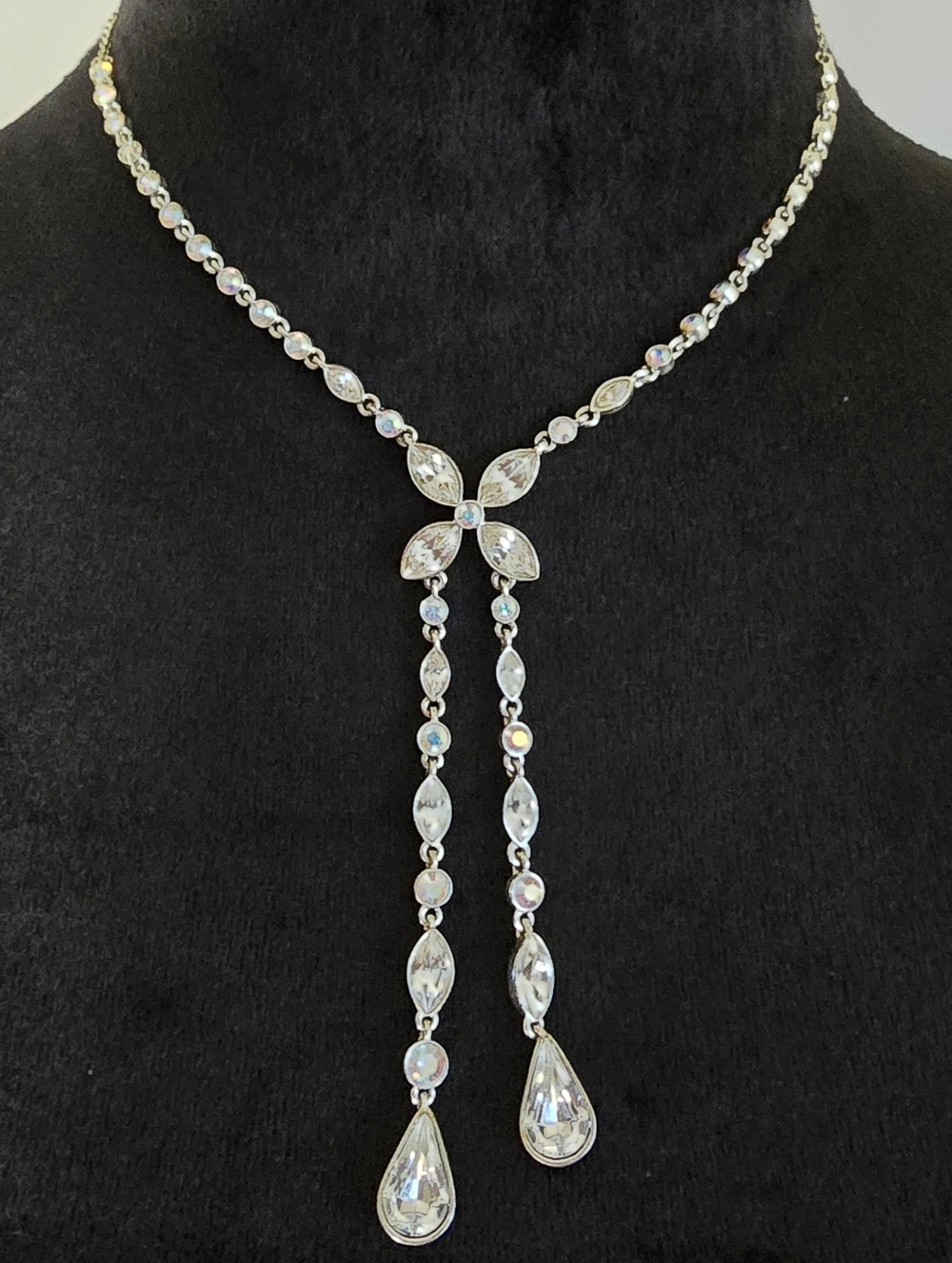 Vintage Givenchy Crystal Lavalier Nakelace